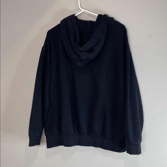 Nike Classic Mini Swoosh Oversized Black Hoodie Embroidered Logo Pullover Size M - Picture 9 of 11